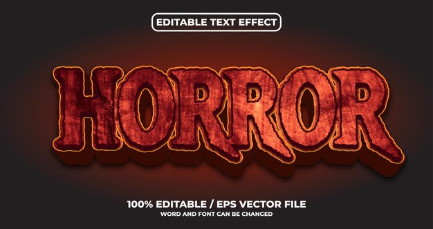 Upravitelný textový efekt hororu