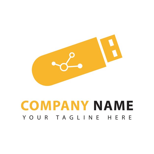 USB flashdisk icon design template