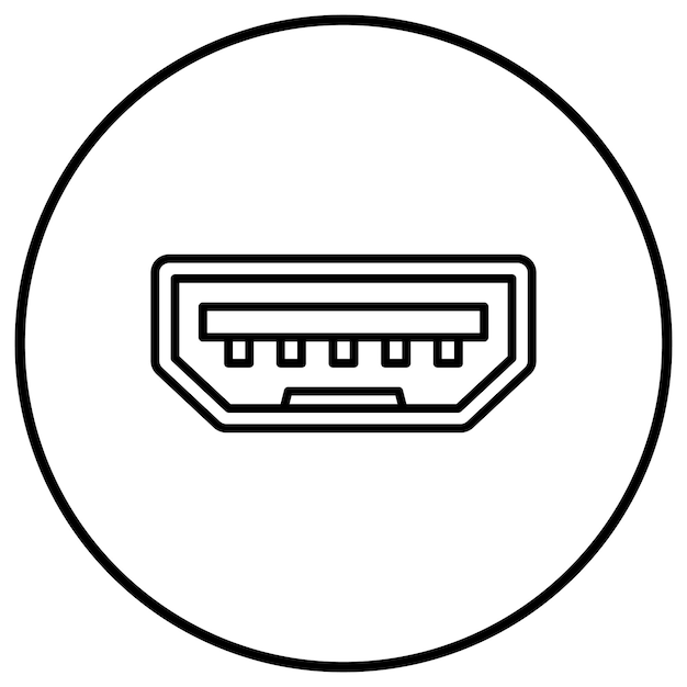 usb port vector icon can be used for computer and hardware iconset