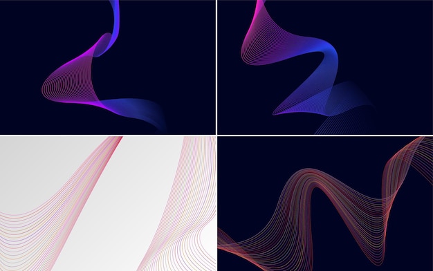 Use these geometric wave pattern backgrounds to create a modern look