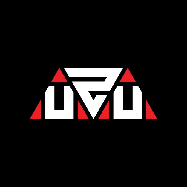 uzu triangle letter logo design with triangle shape uzu triangle logo design monogram uzu triangle vector logo template with red color uzu triangular logo simple elegant and luxurious logo uzu