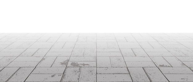 vanishing perspective concrete crossed block pavement vector background with texture