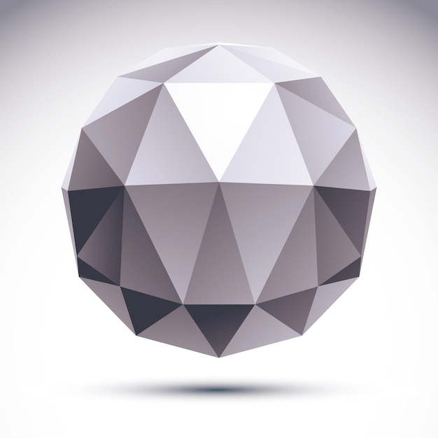 vector abstract 3d object, design element template for technology theme projects, clear eps 8.