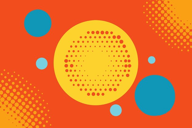 vector abstract background with circles and halftone dots vector illustration