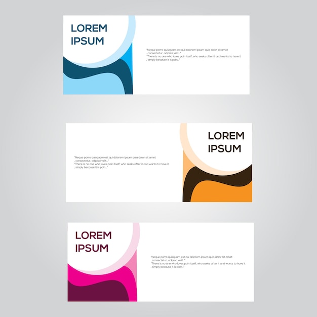 vector abstract banner with modern shapes