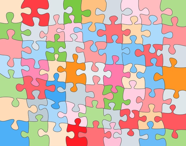 vector abstract colorful background made from white puzzle pieces and place for your content