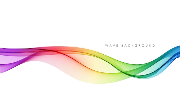 vector abstract colorful flowing wave lines isolated on white background