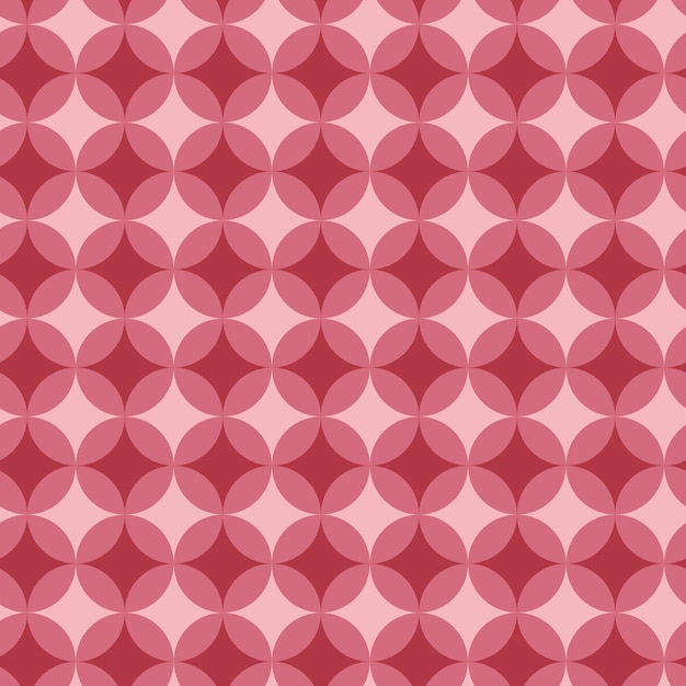 Vector abstract seamless geometric pattern with red and pink geometric elements