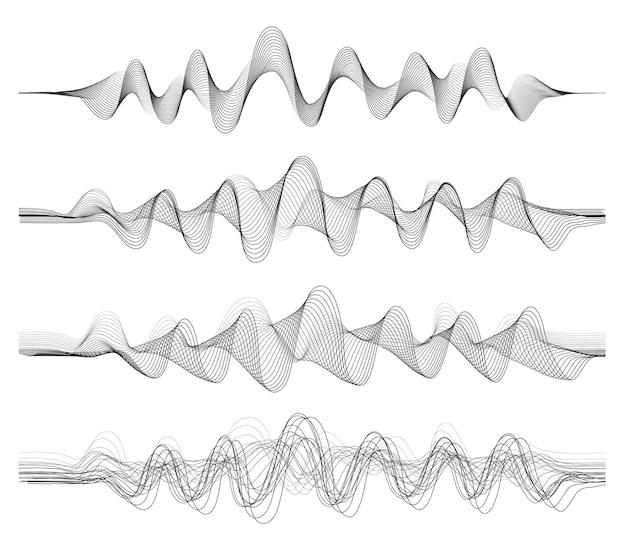 Vector background with black color abstract blend wave