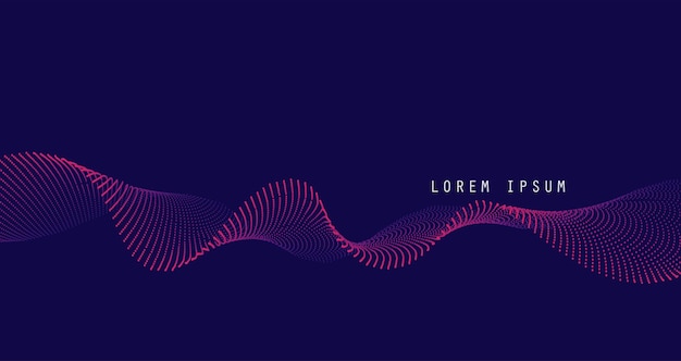 Vector background with color abstract wave dots