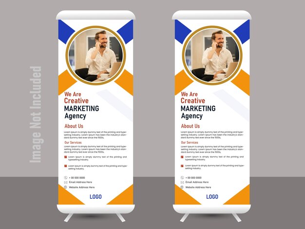 vector business roll up display standee for presentation purpose