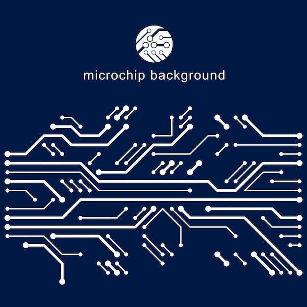 Vector circuit board, digital technologies abstraction. Computer microprocessor scheme, futuristic design. Microprocessor scheme abstract background