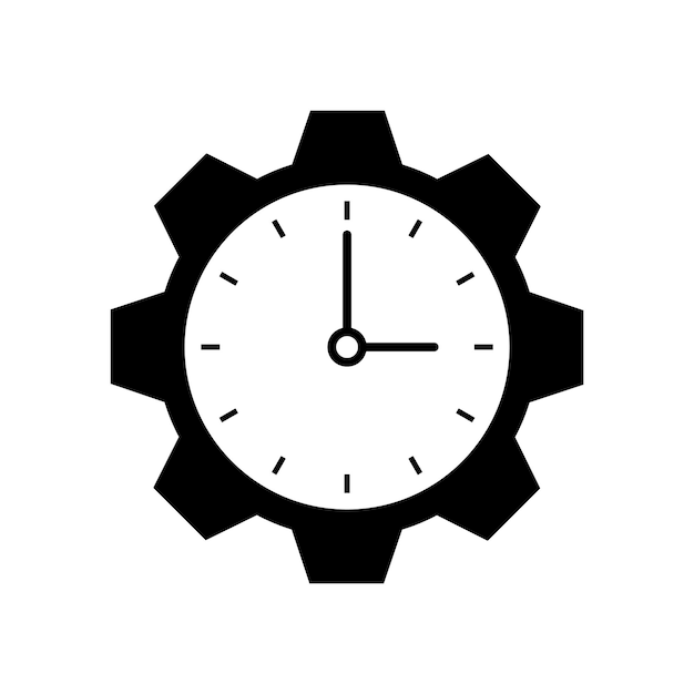 vector clock in gear icon