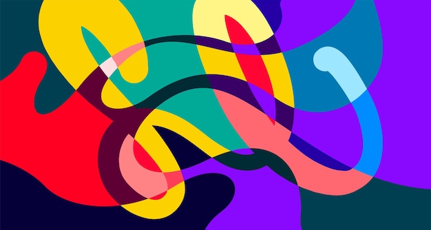 Vector colorful abstract psychedelic liquid and fluid background pattern