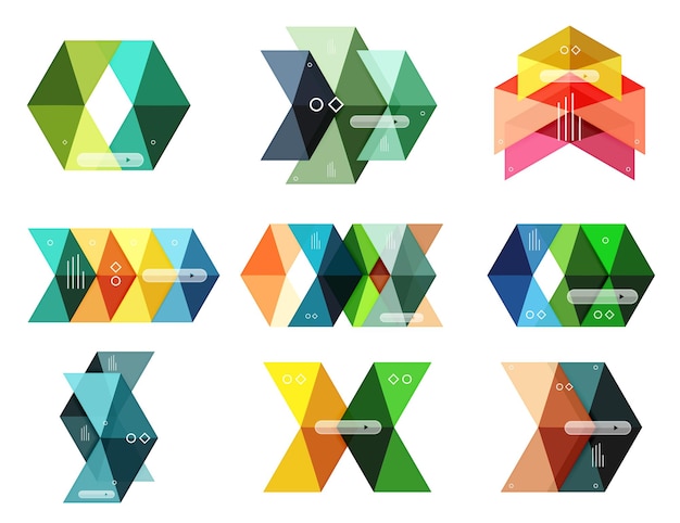 Vector colorful business infographic template or web banner layout Arrow shape