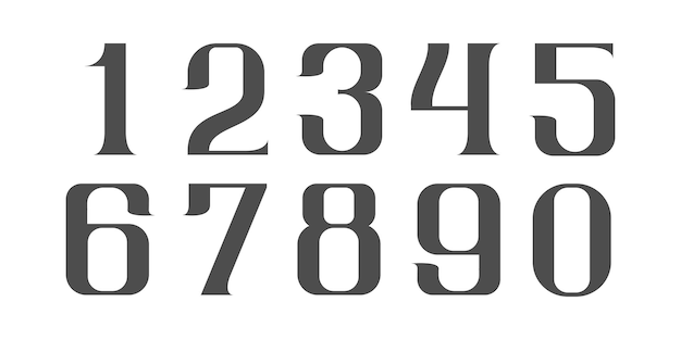 vector creative color geometry shapes' numerals font alphabet vector illustrations