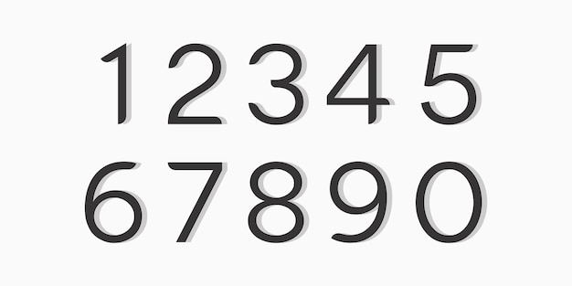 vector creative color geometry shapes numerals font alphabet vector illustrations