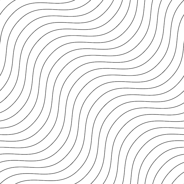 vector decorative seamless outline pattern striped endless wave texture white minimal line backgroun
