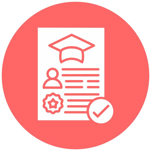 Vector Design Academic Record Icon Style