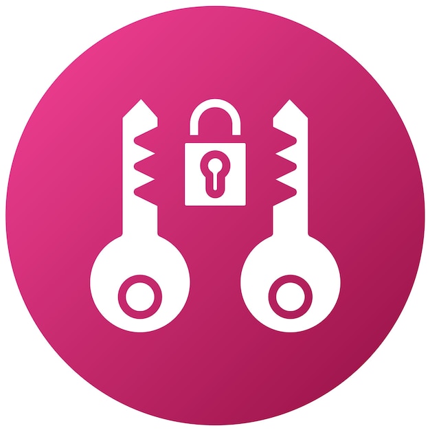 vector design asymmetric encryption icon style