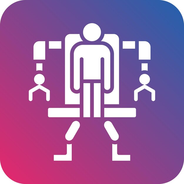 vector design augmenting robot icon style