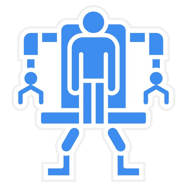 vector design augmenting robot icon style