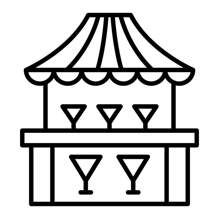 Vektor vector design beverage stall icon style