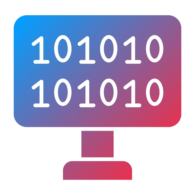 vector design binary code icon style