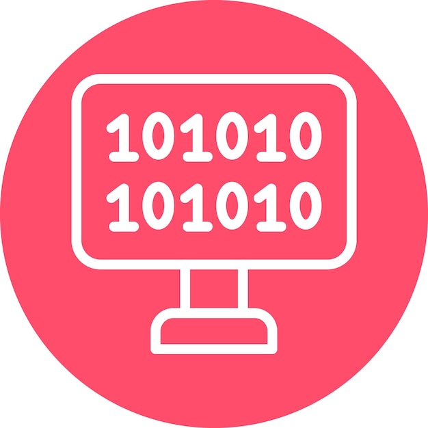 vector design binary code icon style