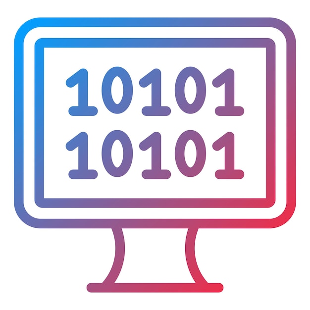 vector design binary icon style