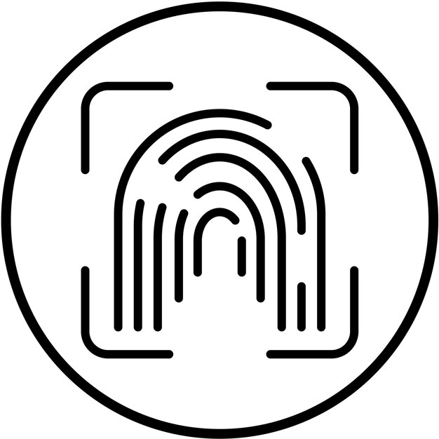 vector design biometrics icon style