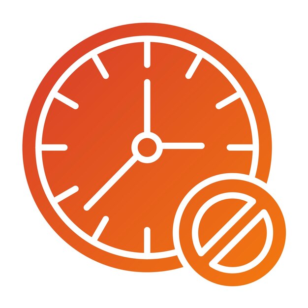 Vector Design Block Time Icon Style
