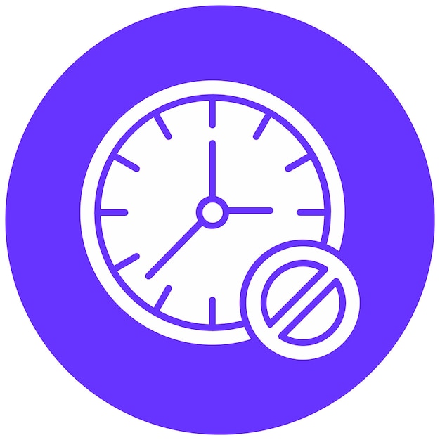 Vector Design Block Time Icon Style