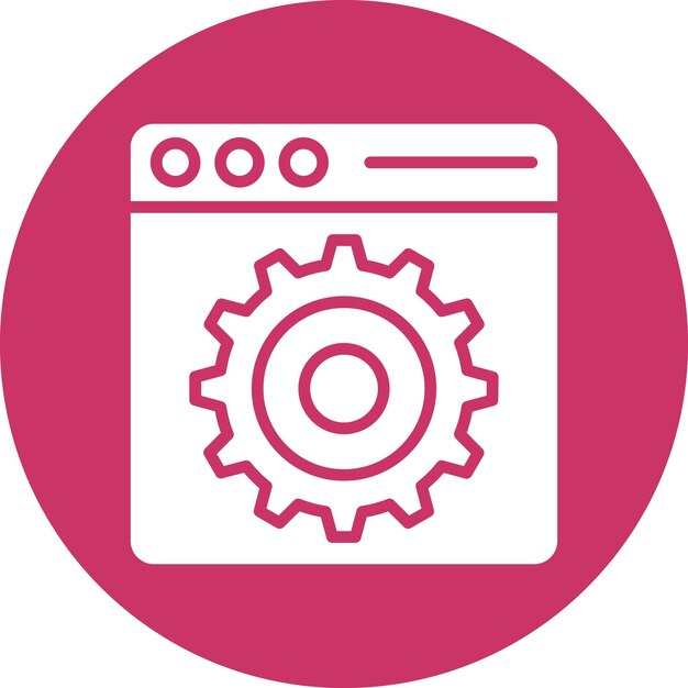 vector design browser setting icon style