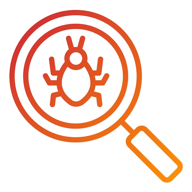 Vector Design Bug Search Icon Style