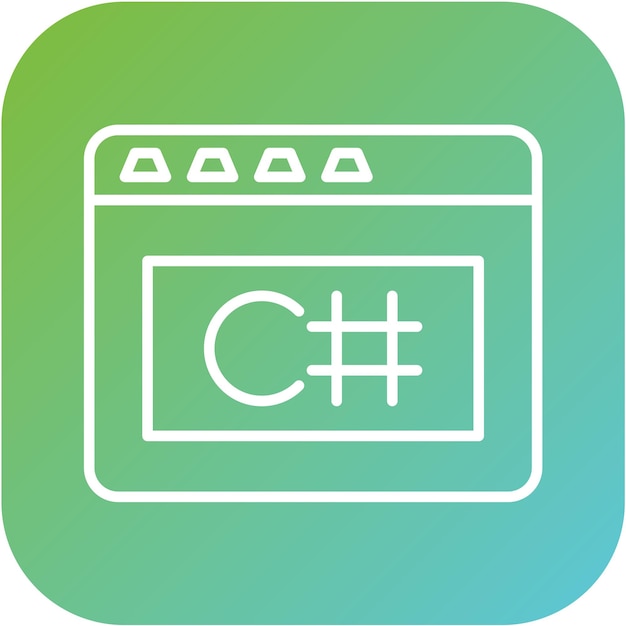 Vector Design C Sharp Icon Style