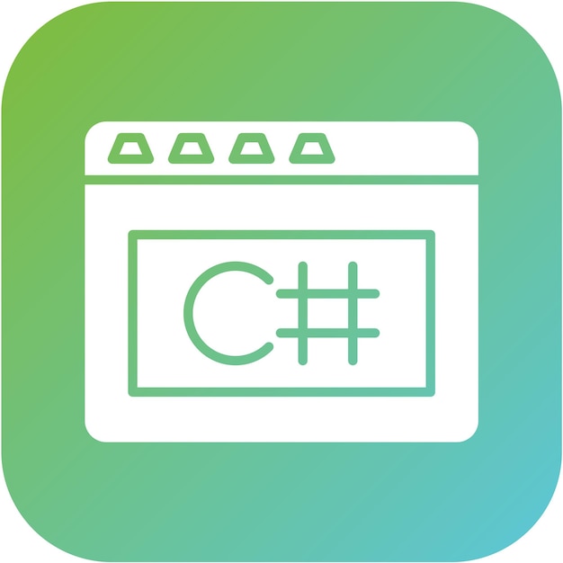 Vector Design C Sharp Icon Style