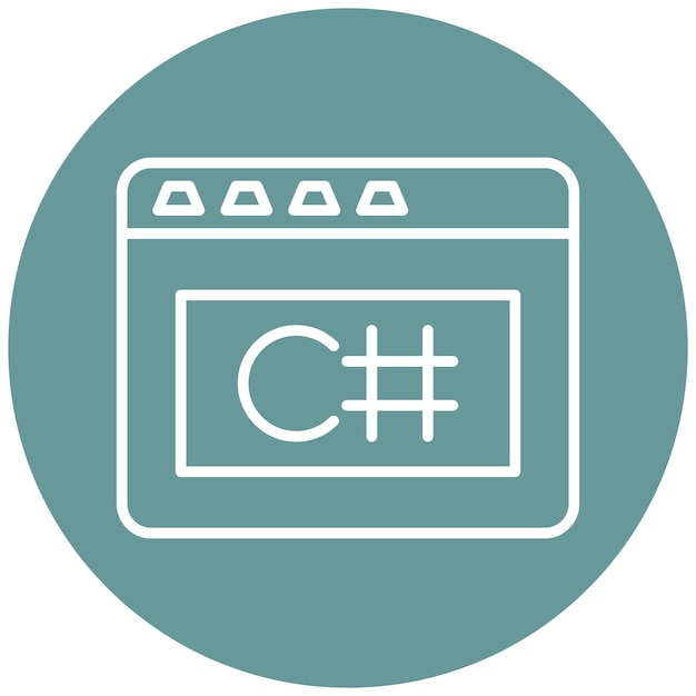 Vector Design C Sharp Icon Style