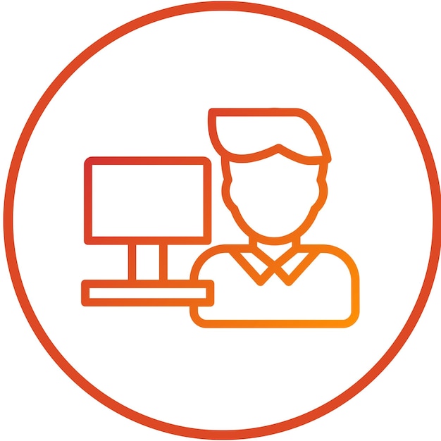 Vector Design Clerk Icon Style
