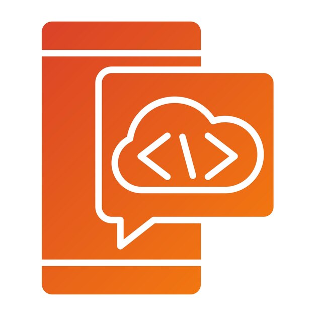 Vector Design Cloud Coding Icon Style