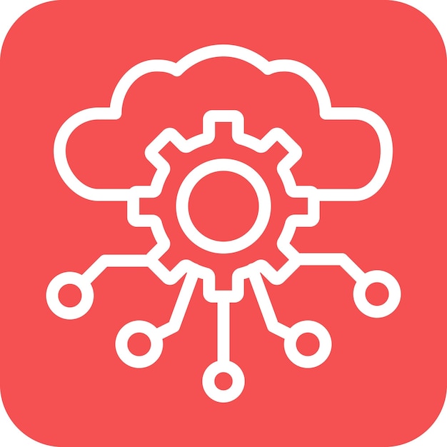 vector design cloud computing icon style