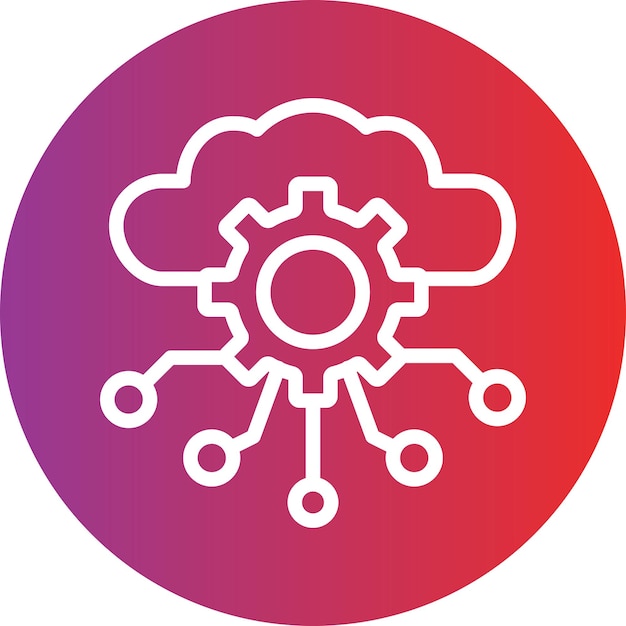 vector design cloud computing icon style