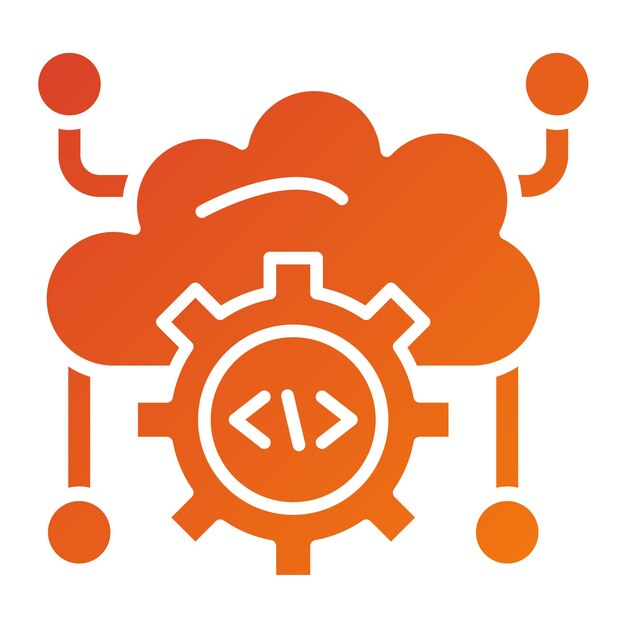Vector Design Cloud Computing Icon Style