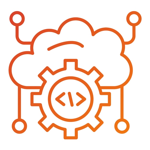 Vector Design Cloud Computing Icon Style