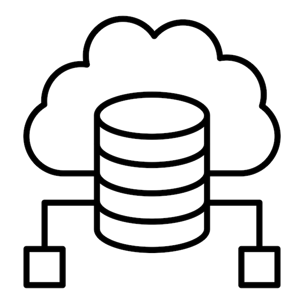 vector design cloud data icon style