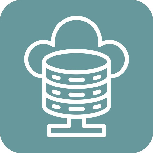 vector design cloud database icon style
