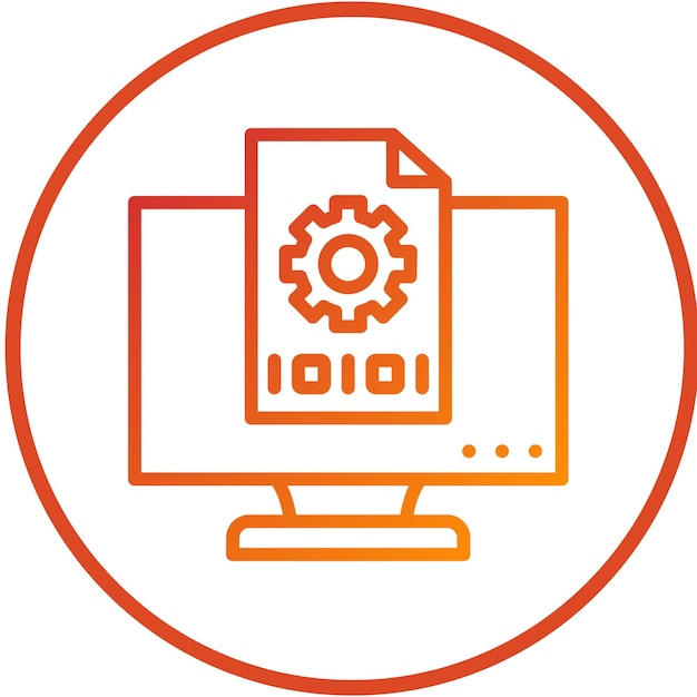 Vector Design Code Compiler Icon Style