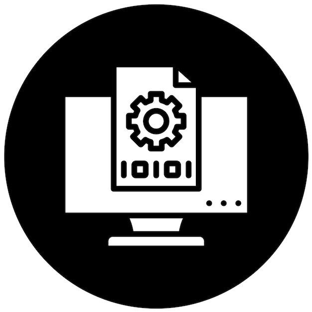 Vector Design Code Compiler Icon Style