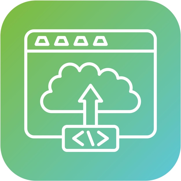 vector design code deployment icon style