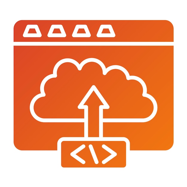 vector design code deployment icon style